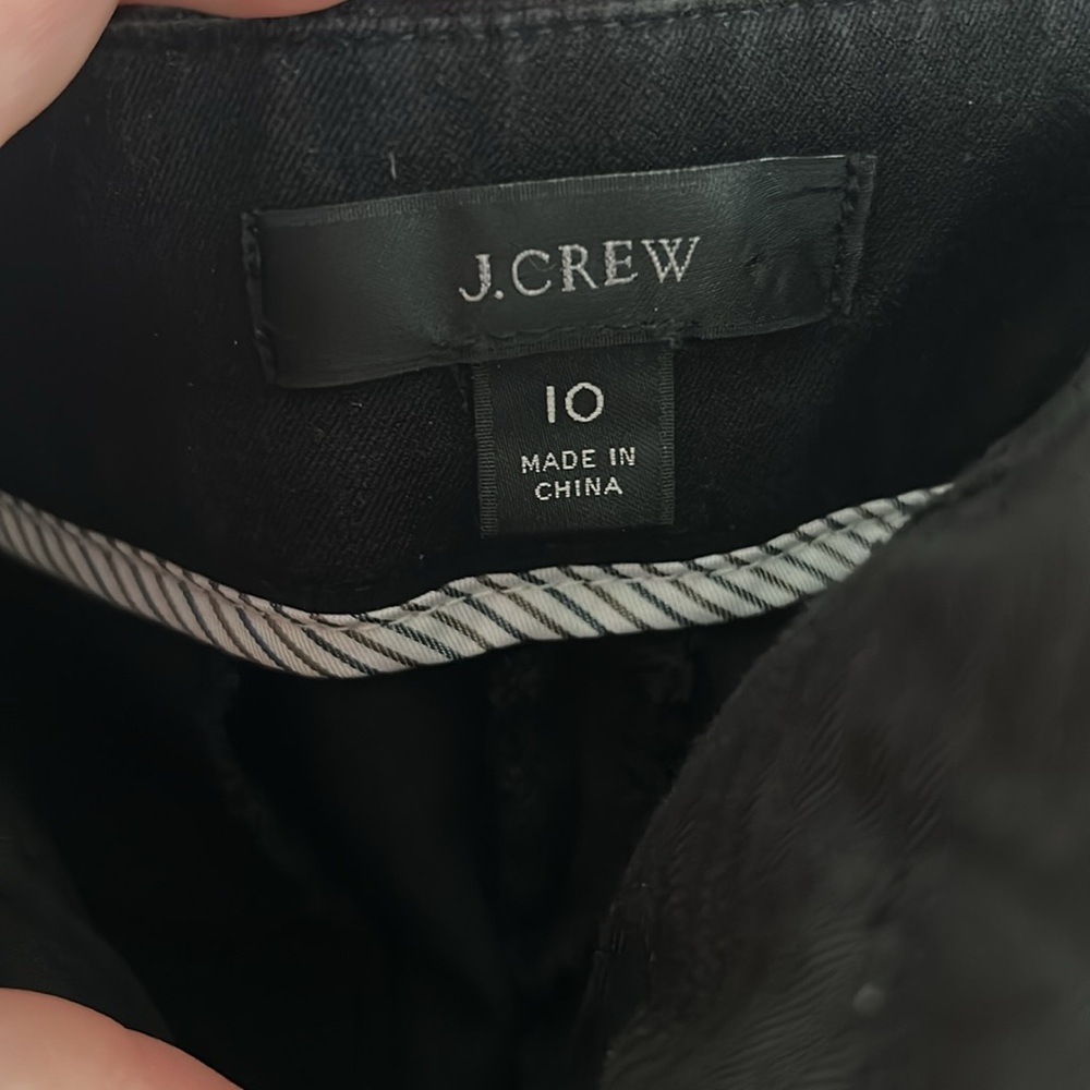 J. Crew Hayden Kickout Crop Pant in Bi-Stretch Cotton (Black/10) - Picture 2 of 5